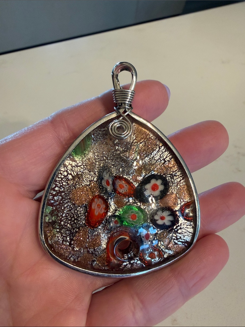 Murano millefiori Glass Pendant